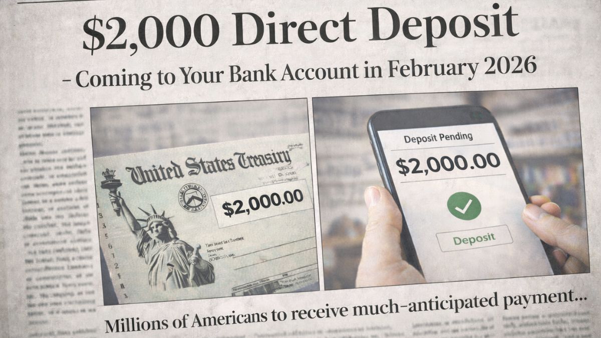 $2000 Direct Deposit Coming This Month