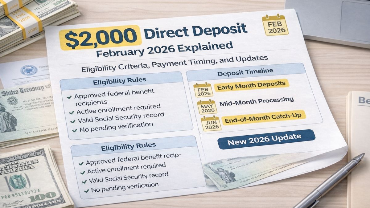 $2,000 Direct Deposit February 2026 Big News