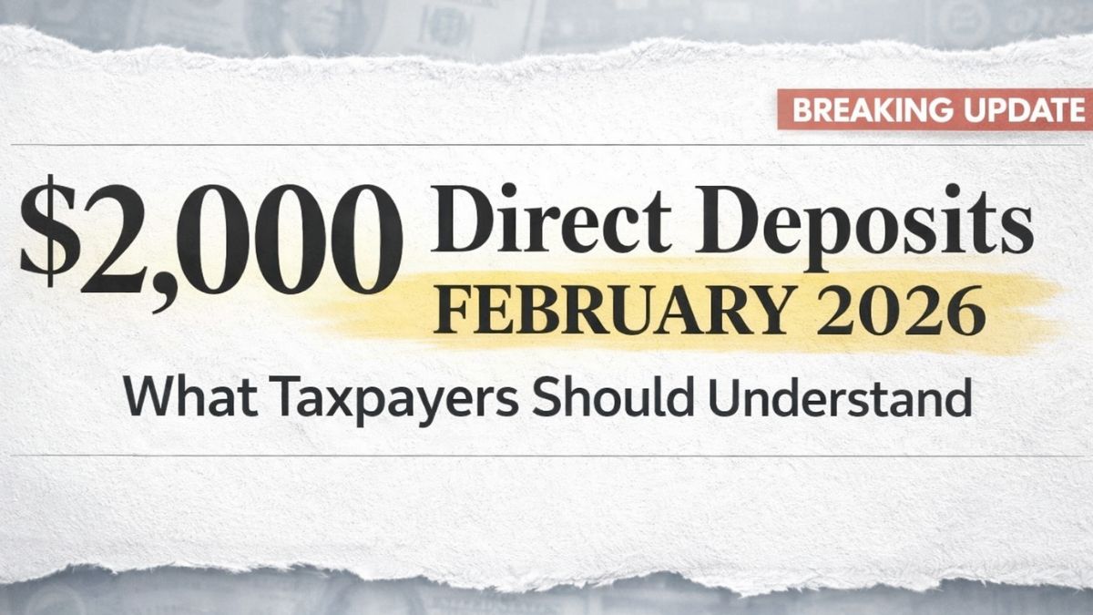 $2,000 Direct Deposits in February 2026